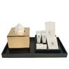 Bandeja de Polipiel Negra para Amenities con Accesorios Kit Personalizable para Hotel